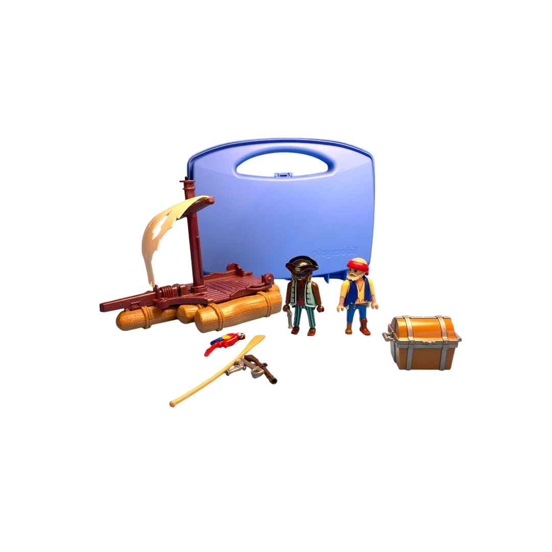 Set pirates chasse au trésor - x2 personnages avec radeau et accessoires Très bon état -  reconditionné disponible sur Label Emmaüs